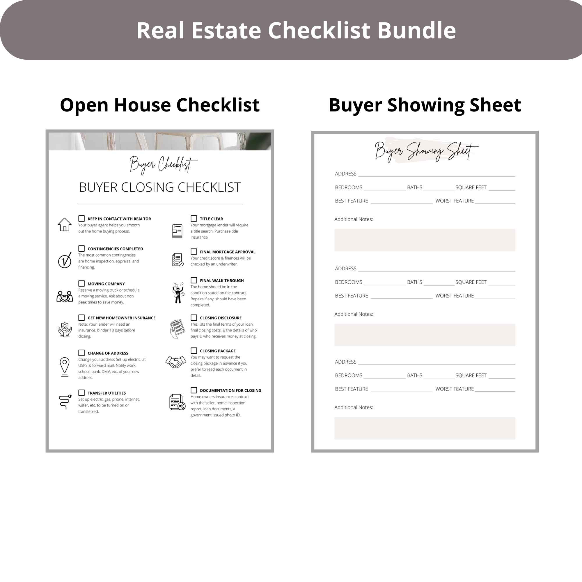 Real Estate Checklist